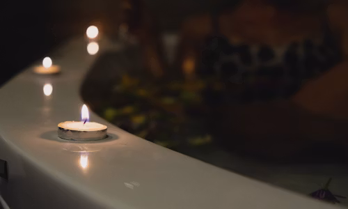 Spa candles ambience