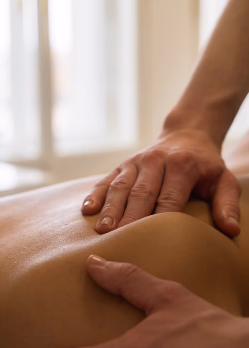 Back massage therapy session